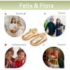 imageFelix ampamp Flora Toddler Little Girl Mary Jane Dress Shoes  Ballet Flats for Easter Flower Girl Party School ShoesB431bright Gold