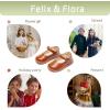 imageFelix ampamp Flora Toddler Little Girl Mary Jane Dress Shoes  Ballet Flats for Easter Flower Girl Party School ShoesB431brown