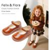 imageFelix ampamp Flora Toddler Little Girl Mary Jane Dress Shoes  Ballet Flats for Easter Flower Girl Party School ShoesB431brown