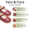 imageFelix ampamp Flora Toddler Little Girl Mary Jane Dress Shoes  Ballet Flats for Easter Flower Girl Party School ShoesB431burgundy