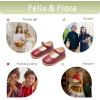 imageFelix ampamp Flora Toddler Little Girl Mary Jane Dress Shoes  Ballet Flats for Easter Flower Girl Party School ShoesB431burgundy