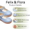 imageFelix ampamp Flora Toddler Little Girl Mary Jane Dress Shoes  Ballet Flats for Easter Flower Girl Party School ShoesB431light Blue