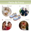 imageFelix ampamp Flora Toddler Little Girl Mary Jane Dress Shoes  Ballet Flats for Easter Flower Girl Party School ShoesB431light Blue