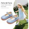 imageFelix ampamp Flora Toddler Little Girl Mary Jane Dress Shoes  Ballet Flats for Easter Flower Girl Party School ShoesB431light Blue