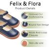 imageFelix ampamp Flora Toddler Little Girl Mary Jane Dress Shoes  Ballet Flats for Easter Flower Girl Party School ShoesB431navy Blue