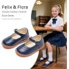 imageFelix ampamp Flora Toddler Little Girl Mary Jane Dress Shoes  Ballet Flats for Easter Flower Girl Party School ShoesB431navy Blue