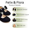 imageFelix ampamp Flora Toddler Flower Girl Dress Shoes  Baby Girl Ballet Mary Jane Flats for Party School WeddingBf15black