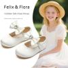 imageFelix ampamp Flora Toddler Flower Girl Dress Shoes  Baby Girl Ballet Mary Jane Flats for Party School WeddingBf15ivory White