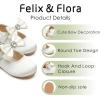 imageFelix ampamp Flora Toddler Flower Girl Dress Shoes  Baby Girl Ballet Mary Jane Flats for Party School WeddingBf15ivory White