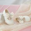 imageFelix ampamp Flora Toddler Flower Girl Dress Shoes  Baby Girl Ballet Mary Jane Flats for Party School WeddingBf15ivory White