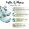 imageFelix ampamp Flora Toddler Flower Girl Dress Shoes  Baby Girl Ballet Mary Jane Flats for Party School WeddingBf15turquoise