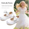 imageFelix ampamp Flora Toddler Flower Girl Dress Shoes  Baby Girl Ballet Mary Jane Flats for Party School WeddingBf15white