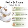 imageFelix ampamp Flora Toddler Flower Girl Dress Shoes  Baby Girl Ballet Mary Jane Flats for Party School WeddingBf15white