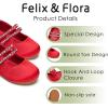 imageFelix ampamp Flora Toddler Flower Girl Dress Shoes  Baby Girl Ballet Mary Jane Flats for Party School WeddingBf18red