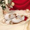 imageFelix ampamp Flora Toddler Flower Girl Dress Shoes  Baby Girl Ballet Mary Jane Flats for Party School WeddingBf18white