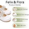 imageFelix ampamp Flora Toddler Flower Girl Dress Shoes  Baby Girl Ballet Mary Jane Flats for Party School WeddingBf18white