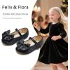 imageFelix ampamp Flora Toddler Flower Girl Dress Shoes  Girl Ballet Flats Party School Shoes WeddingB904black