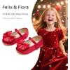 imageFelix ampamp Flora Toddler Flower Girl Dress Shoes  Girl Ballet Flats Party School Shoes WeddingB904red