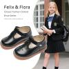 imageFelix ampamp Flora Toddler Girl Oxford Dress Shoes  Mary Jane Flats for Little Girl Party School ShoesB426black
