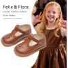 imageFelix ampamp Flora Toddler Girl Oxford Dress Shoes  Mary Jane Flats for Little Girl Party School ShoesB426brown