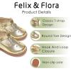 imageFelix ampamp Flora Toddler Girl Oxford Dress Shoes  Mary Jane Flats for Little Girl Party School ShoesB426gold
