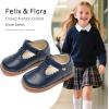imageFelix ampamp Flora Toddler Girl Oxford Dress Shoes  Mary Jane Flats for Little Girl Party School ShoesB426navy Blue