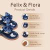 imageFelix ampamp Flora Toddler Girl Oxford Dress Shoes  Mary Jane Flats for Little Girl Party School ShoesB427navy Blue