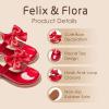 imageFelix ampamp Flora Toddler Girl Oxford Dress Shoes  Mary Jane Flats for Little Girl Party School ShoesB427red