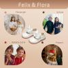 imageFelix ampamp Flora Toddler Girl Oxford Dress Shoes  Mary Jane Flats for Little Girl Party School ShoesB427white