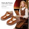 imageFelix ampamp Flora Toddler Girl Oxford Dress Shoes  Mary Jane Flats for Little Girl Party School ShoesB428brown