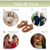 imageFelix ampamp Flora Toddler Girl Oxford Dress Shoes  Mary Jane Flats for Little Girl Party School ShoesB428brown