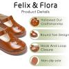 imageFelix ampamp Flora Toddler Girl Oxford Dress Shoes  Mary Jane Flats for Little Girl Party School ShoesB428brown