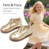 imageFelix ampamp Flora Toddler Girl Oxford Dress Shoes  Mary Jane Flats for Little Girl Party School ShoesB428gold