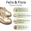 imageFelix ampamp Flora Toddler Girl Oxford Dress Shoes  Mary Jane Flats for Little Girl Party School ShoesB428gold