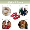 imageFelix ampamp Flora Toddler Girl Oxford Dress Shoes  Mary Jane Flats for Little Girl Party School ShoesB428red