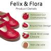 imageFelix ampamp Flora Toddler Girl Oxford Dress Shoes  Mary Jane Flats for Little Girl Party School ShoesB428red