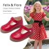 imageFelix ampamp Flora Toddler Girl Oxford Dress Shoes  Mary Jane Flats for Little Girl Party School ShoesB428red