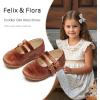 imageFelix ampamp Flora Toddler Little Girls Dress Shoes  Flower Girls Mary Jane Flats Ballet Shoes Party WeddingBf17brown