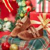 imageFelix ampamp Flora Toddler Little Girls Dress Shoes  Flower Girls Mary Jane Flats Ballet Shoes Party WeddingBf17brown