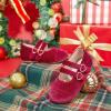 imageFelix ampamp Flora Toddler Little Girls Dress Shoes  Flower Girls Mary Jane Flats Ballet Shoes Party WeddingBf17burgundy