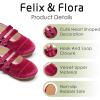 imageFelix ampamp Flora Toddler Little Girls Dress Shoes  Flower Girls Mary Jane Flats Ballet Shoes Party WeddingBf17burgundy