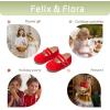 imageFelix ampamp Flora Toddler Little Girls Dress Shoes  Flower Girls Mary Jane Flats Ballet Shoes Party WeddingBf17red