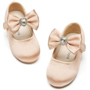 imageFelix ampamp Flora Toddler Flower Girl Dress Shoes  Baby Girl Ballet Mary Jane Flats for Party School WeddingBf15dark Nude