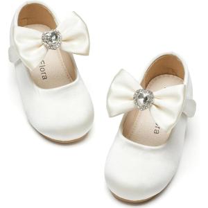 imageFelix ampamp Flora Toddler Flower Girl Dress Shoes  Baby Girl Ballet Mary Jane Flats for Party School WeddingBf15ivory White