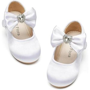imageFelix ampamp Flora Toddler Flower Girl Dress Shoes  Baby Girl Ballet Mary Jane Flats for Party School WeddingBf15white