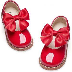 imageFelix ampamp Flora Toddler Girl Oxford Dress Shoes  Mary Jane Flats for Little Girl Party School ShoesB427red