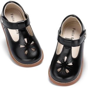 imageFelix ampamp Flora Toddler Girl Oxford Dress Shoes  Mary Jane Flats for Little Girl Party School ShoesB428black