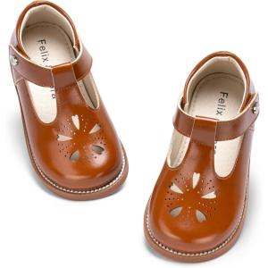 imageFelix ampamp Flora Toddler Girl Oxford Dress Shoes  Mary Jane Flats for Little Girl Party School ShoesB428brown