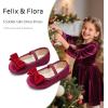 imageFelix ampamp Flora Toddler Flower Girl Dress Shoes  Girl Ballet Flats Party School Shoes WeddingB803purple