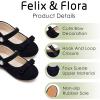 imageFelix ampamp Flora Toddler Little Girls Dress Shoes  Flower Girls Mary Jane Flats Ballet Shoes Party WeddingBf21black